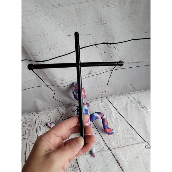 Dinosaur Marionette Puppet Sunny Toys Pink Purple Blue Plush Puppet - Picture 9 of 9